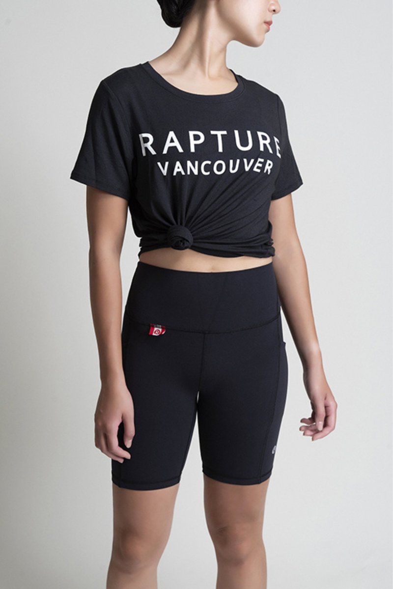Rapture Vancouver 女性运动休闲短袖上衣 The Underdog Tee - 女装运动衣 - 其他人造纤维 黑色