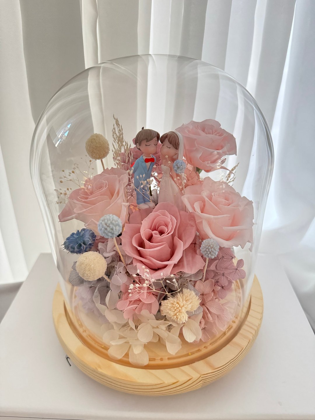 结婚 永生花花盅 永生花夜灯 赠送包装礼盒和提袋 - 干燥花/捧花 - 植物．花 