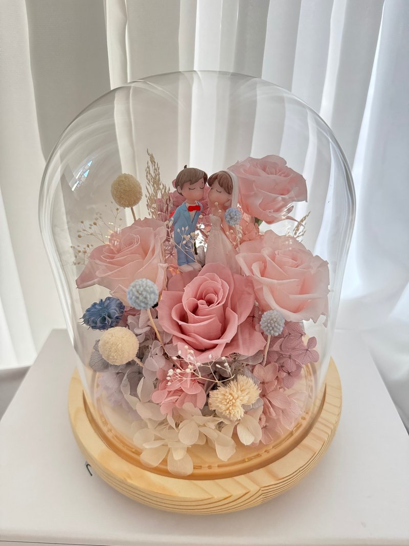 结婚 永生花花盅 永生花夜灯 赠送包装礼盒和提袋 - 干燥花/捧花 - 植物．花 