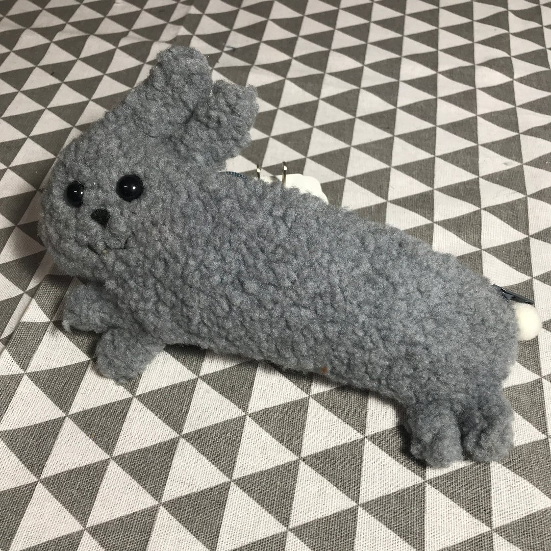 RABBIT LULU 飞奔小兔 灰灰 化妆包/笔袋/杂物包 - 化妆包/杂物包 - 棉 灰色