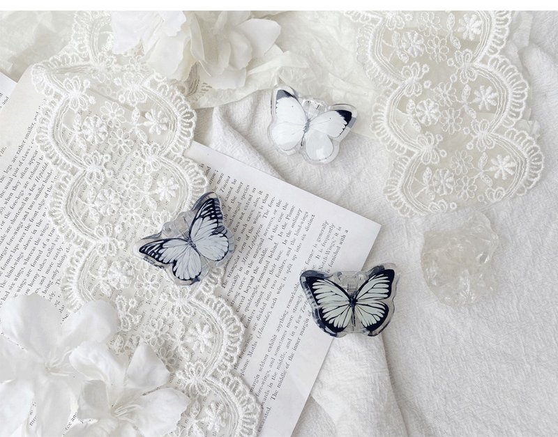 蝴蝶 滴胶夹子 亚克力材质 - 纸胶带 - 其他材质 多色