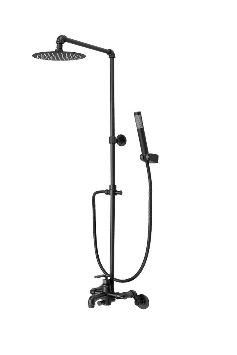 【MULTI百工居室】MIT制造严选MTL02MB时尚工业风哑光黑SPA淋浴花 - 卫浴用品 - 铜/黄铜 