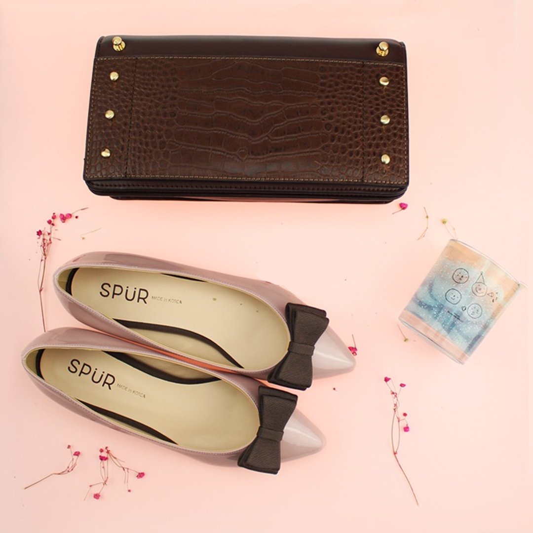 圣诞套装 - SPUR JS8012 PINK 手工鞋 + 韩国手袋  + 蜡烛 (限定5套) - 女款休闲鞋 - 其他材质 粉红色