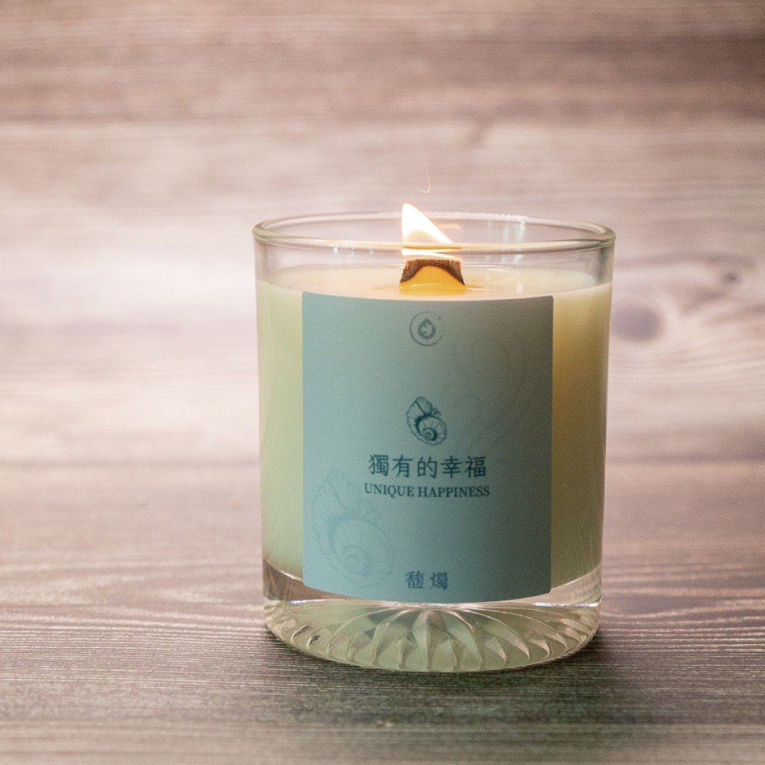 独有的幸福 | 葡萄柚海盐香氛蜡烛 | 清新海洋香调 - 蜡烛/烛台 - 蜡 
