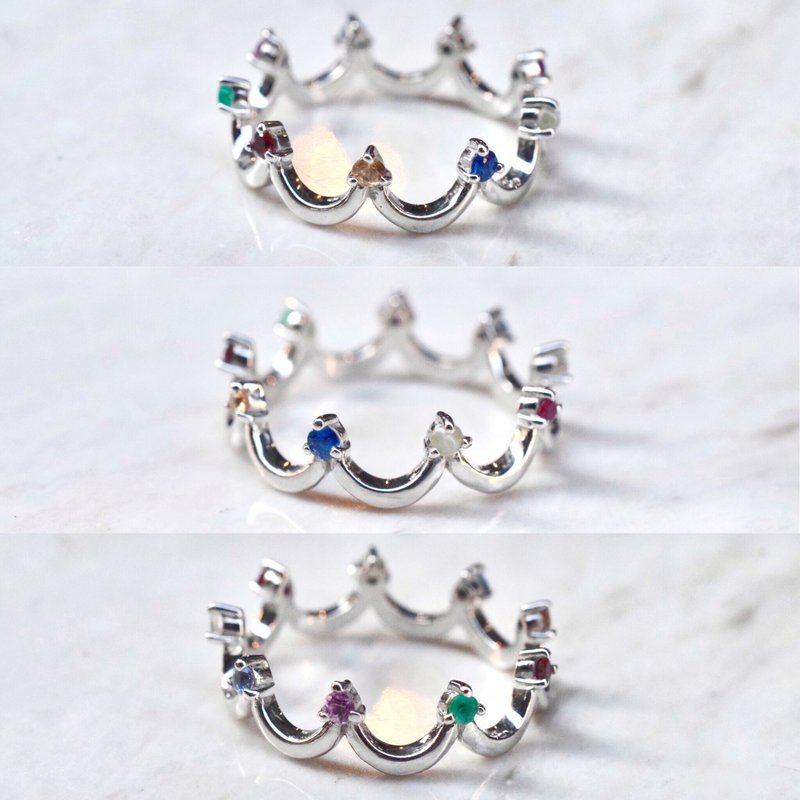 nine jewels ring #minimsignature #minim9luckygems R556 - 戒指 - 纯银 
