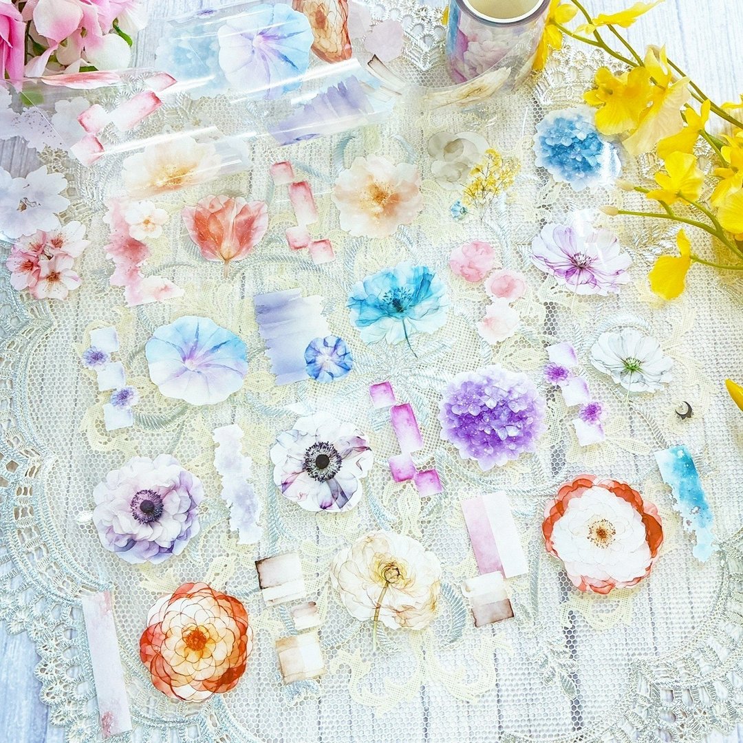 季节花语 PET 胶带 宽 5cm - 纸胶带 - 其他材质 