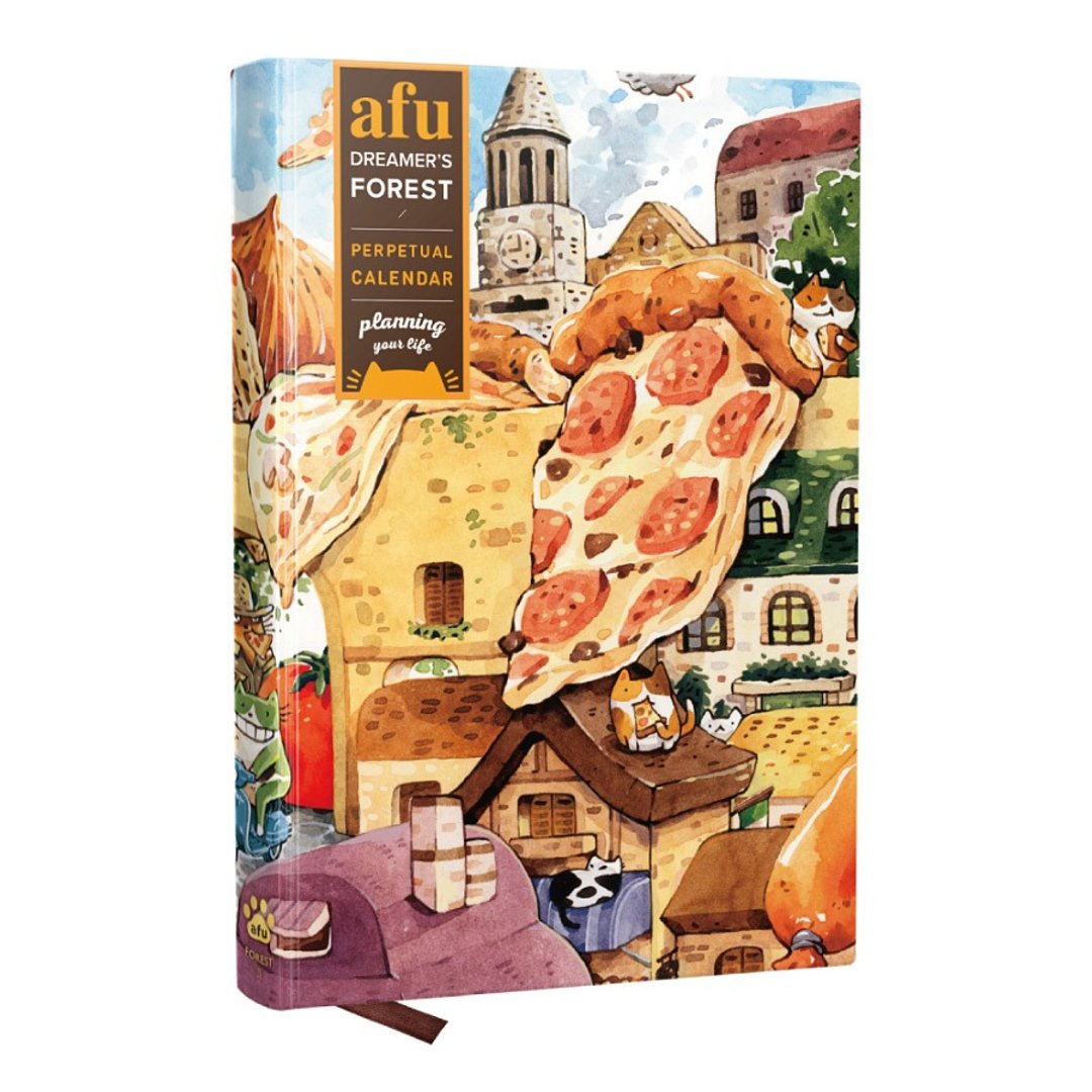 afu无时效喵咪手帐本III - 欢乐披萨城 - 笔记本/手帐 - 纸 橘色