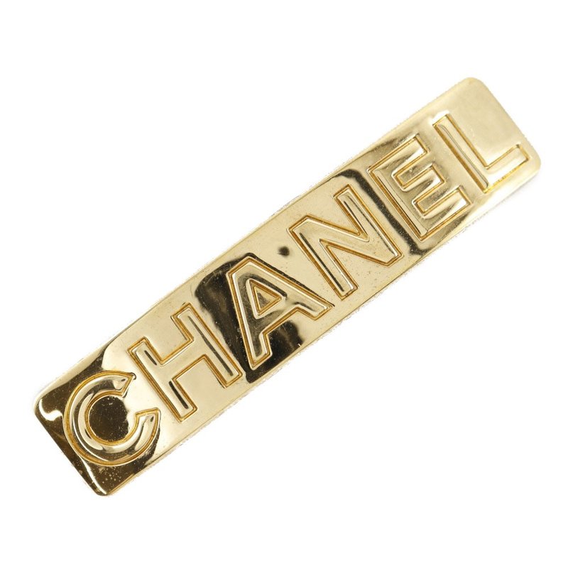 【日本直送】香奈儿 CHANEL 发夹 经典 Logo 复古 金属电镀 镀金 97A 女款【二手品】 - 发饰 - 其他金属 金色