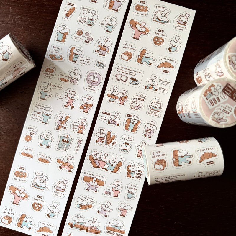 白日梦面包店//Sticker roll - 贴纸 - 纸 