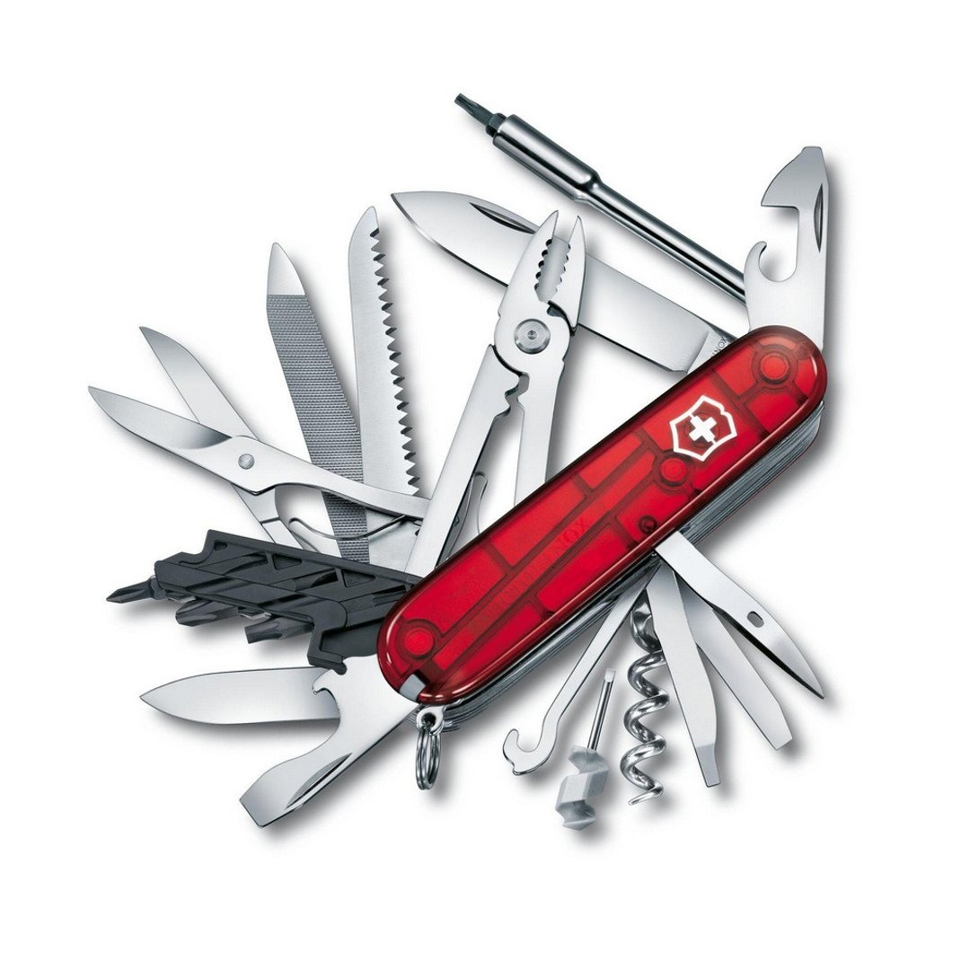 VICTORINOX 瑞士维氏 CyberTool L电脑工具刀/透红 1.7775.T - 露营用品 - 不锈钢 红色