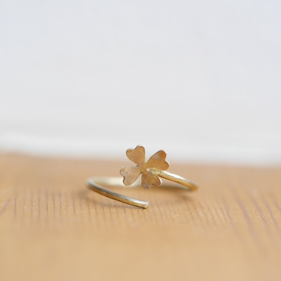 BRASS   clover 戒指   接单订制 - 戒指 - 铜/黄铜 金色