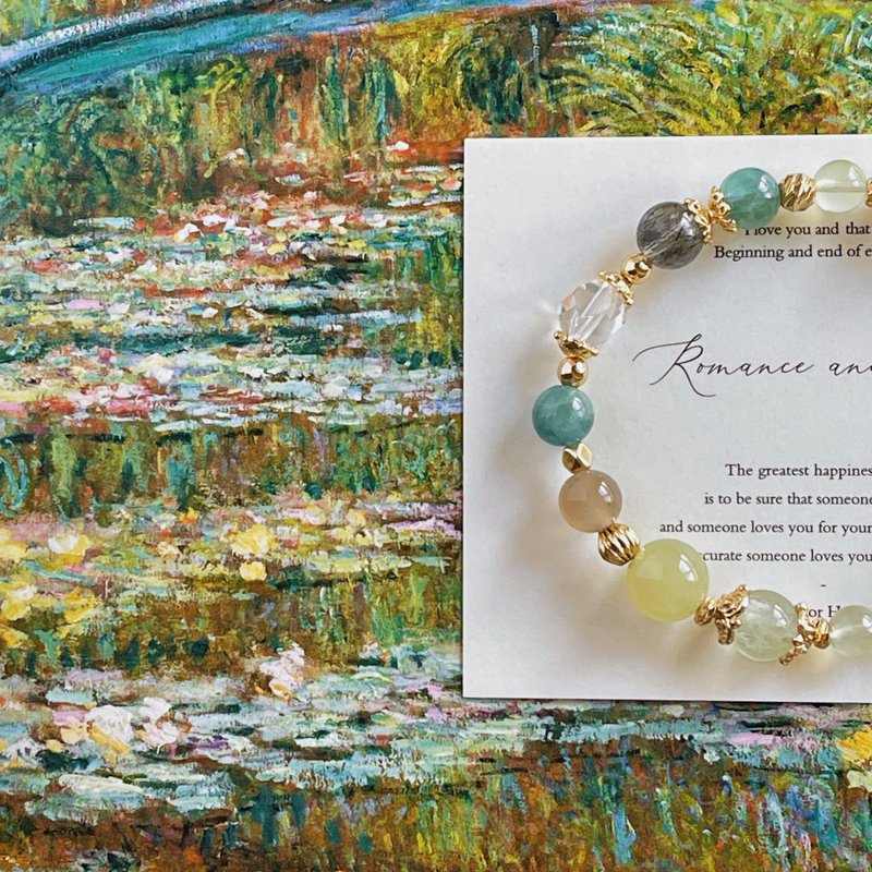 青鹭彼岸丨萤石+绿蓝晶丨提神舒压 排除负能丨定制化水晶手链 - 手链/手环 - 水晶 绿色