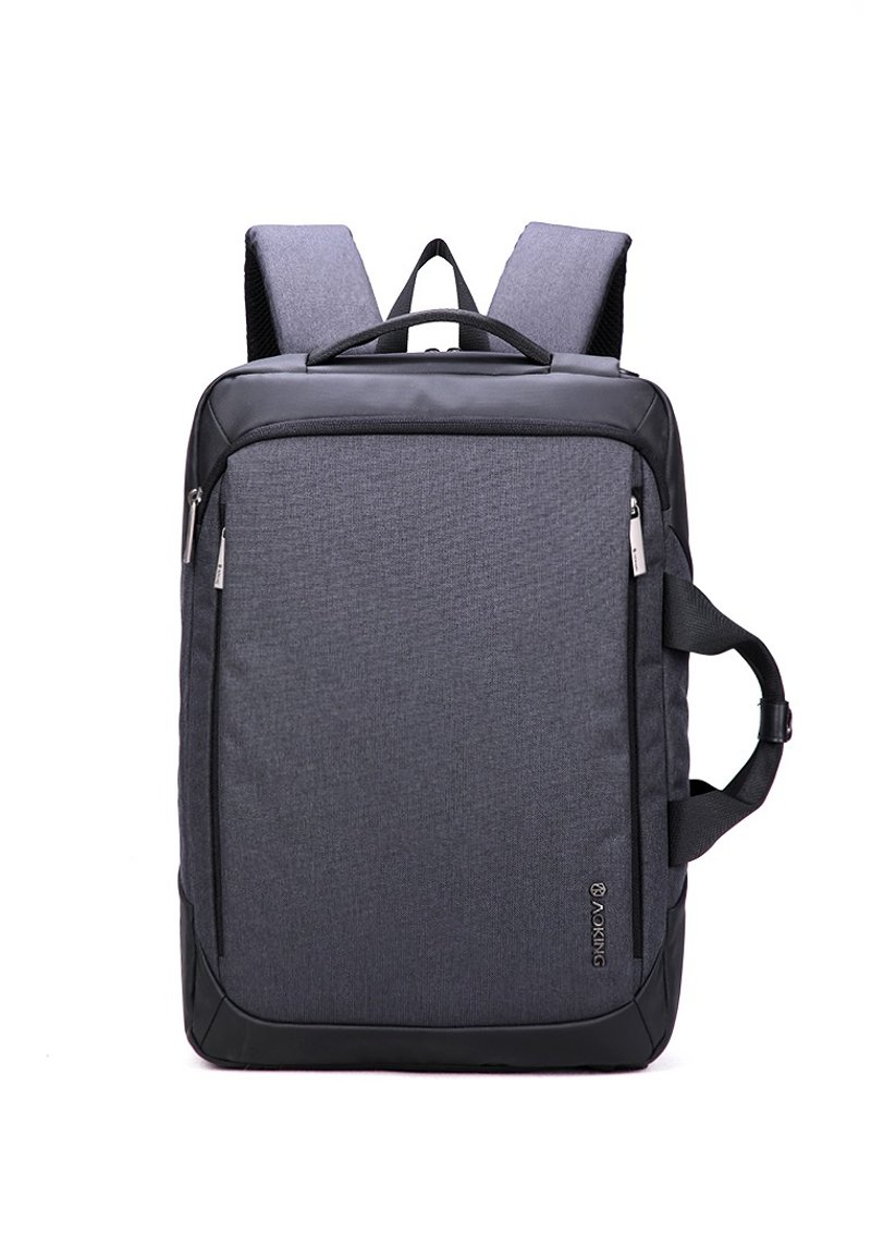 AOKING 商务笔电背包公文包 SN86099 灰色 - 后背包/双肩包 - 聚酯纤维 灰色