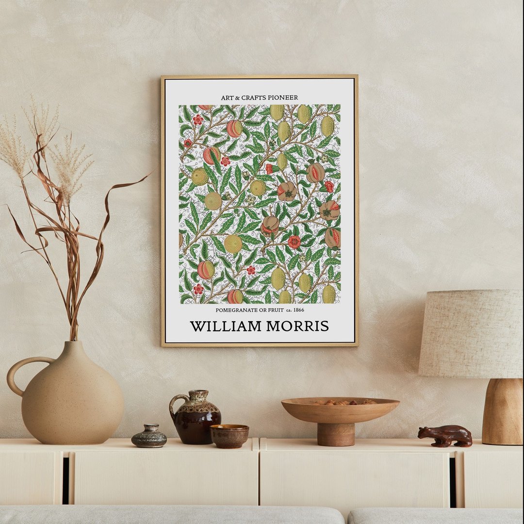 William Morris 石榴与水果 - 复古水果植物挂画/装饰画/开店送礼 - 海报/装饰画/版画 - 棉．麻 绿色