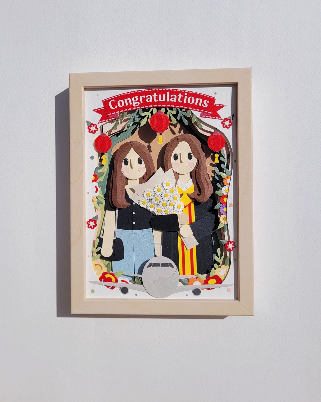 Layered custom papercut frame: graduation theme. - 画框/相框 - 纸 
