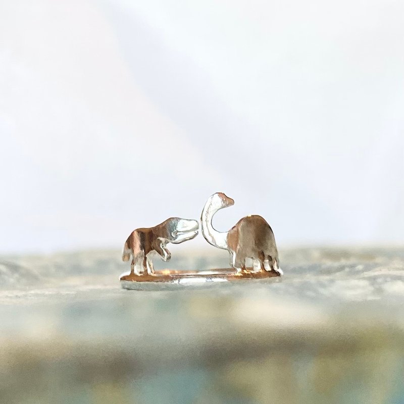 MIH 金工首饰 | 恐龙时代 纯银戒指 dinosaur ring - 戒指 - 纯银 银色