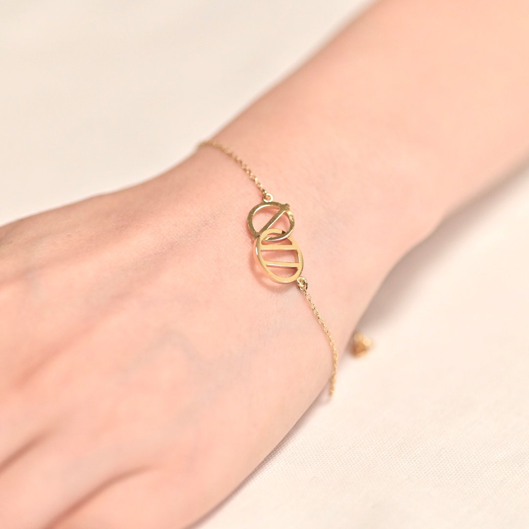 Nakameguro Bracelet / Circle Gold - 手链/手环 - 银 金色