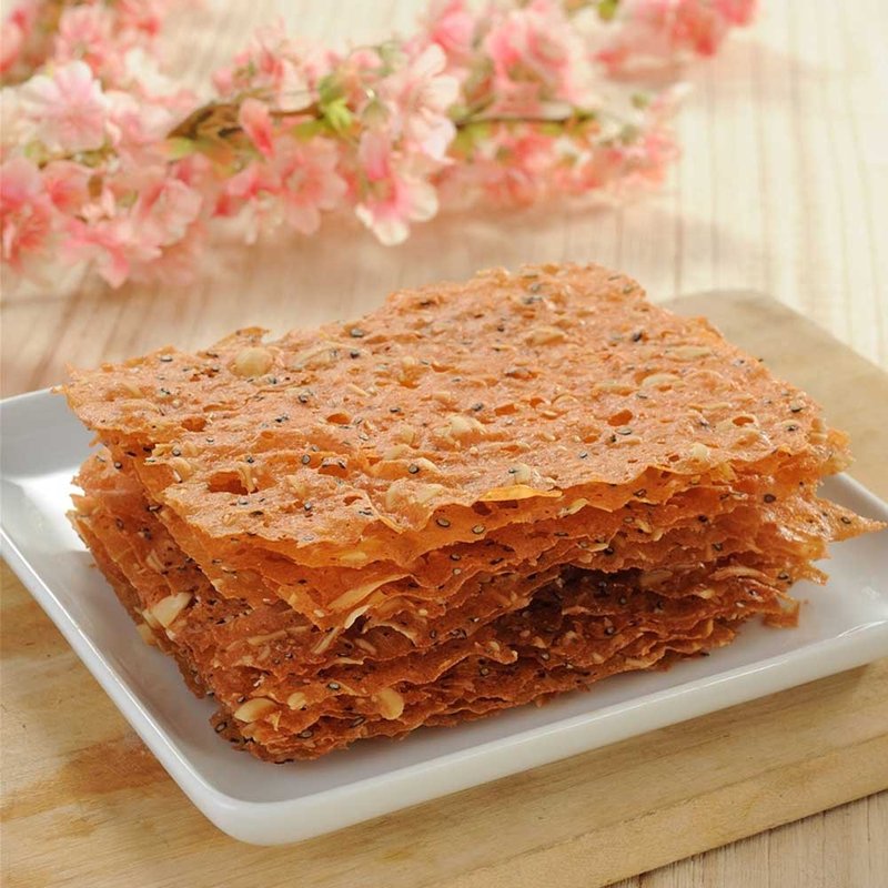 【滋美珍脆片肉干系列】 芝麻杏仁脆片肉干100g - 肉干/肉松 - 其他材质 红色