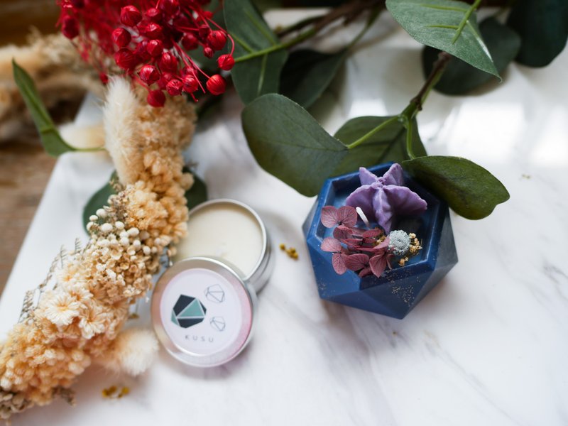 Vintage Flower Pot Candle (Purple) - 蜡烛/烛台 - 蜡 紫色