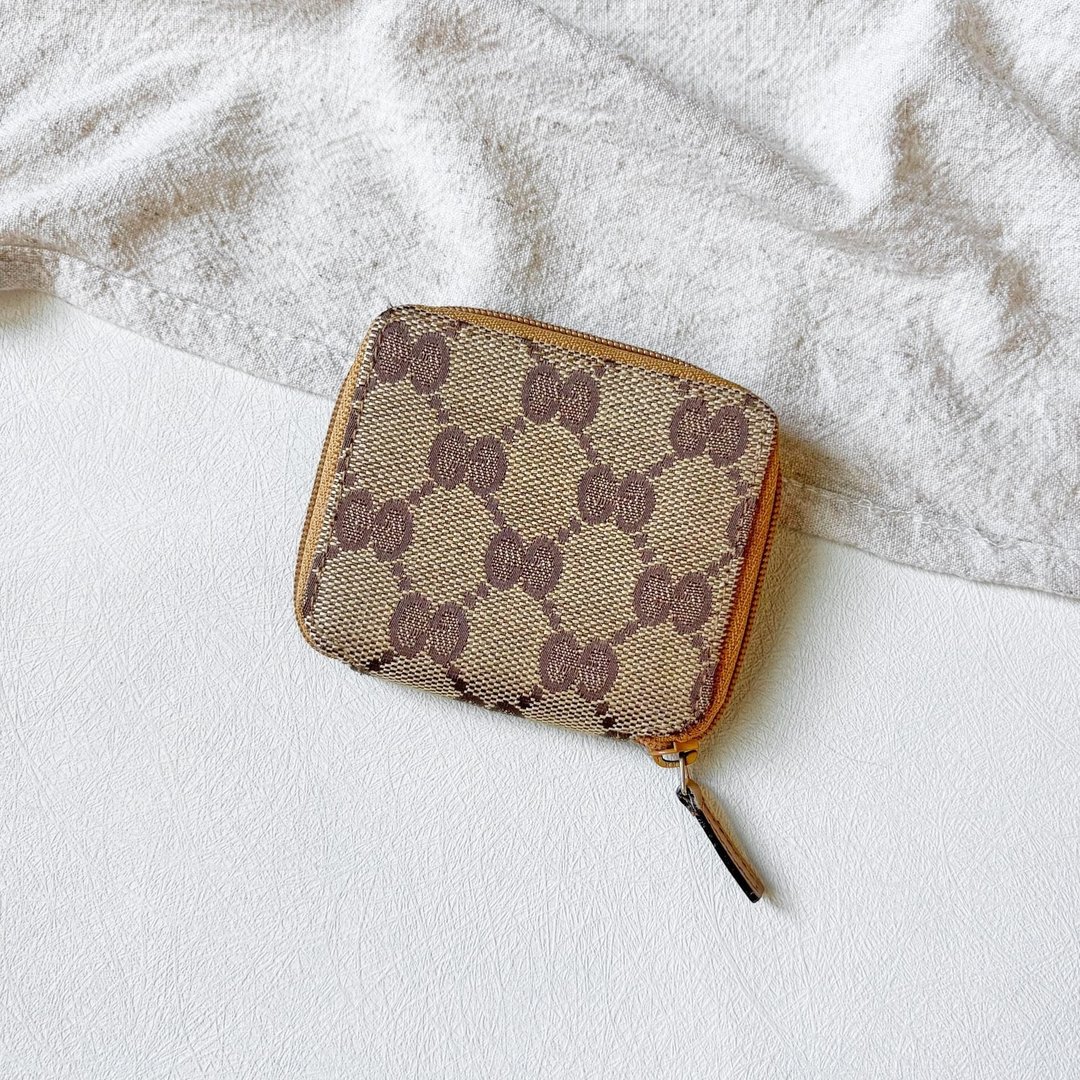 Vintage Gucci 帆布拉链零钱包 - 皮夹/钱包 - 其他材质 多色