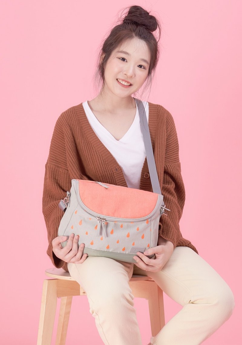 peach small cross body bag - 相机包/相机袋 - 聚酯纤维 橘色