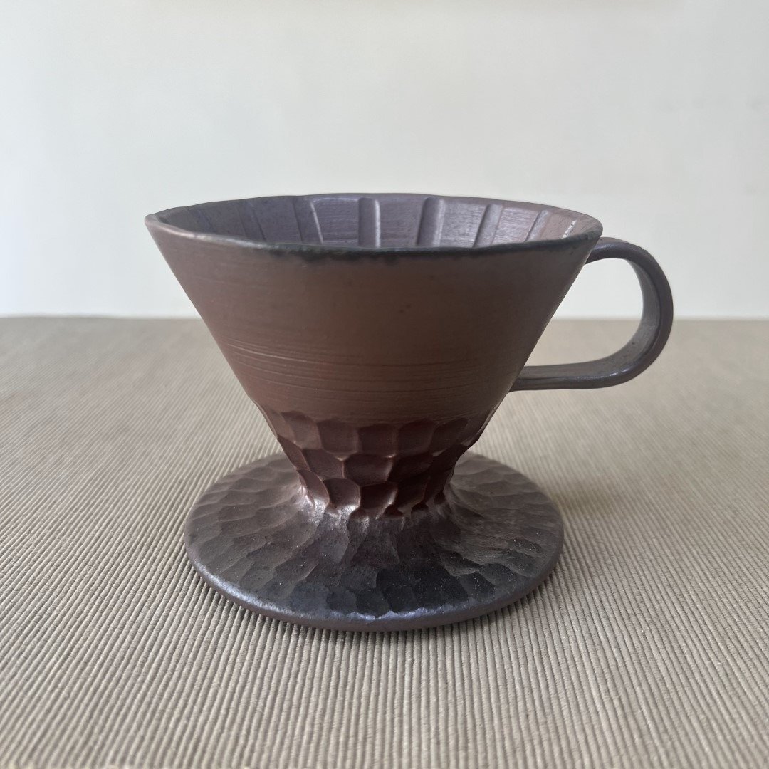 暗紫 柴烧陶手工手冲咖啡滤杯 - 咖啡壶/周边 - 陶 紫色