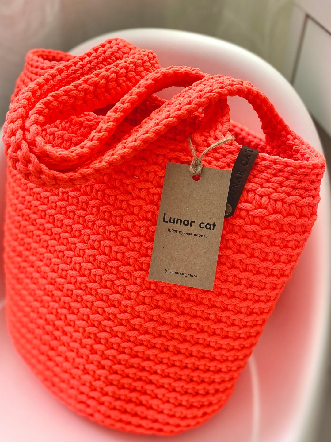 Crochet Tote Bag XL size Neon Colors, Crochet Beach Bag, Crochet Market Bags - 手提包/手提袋 - 聚酯纤维 多色