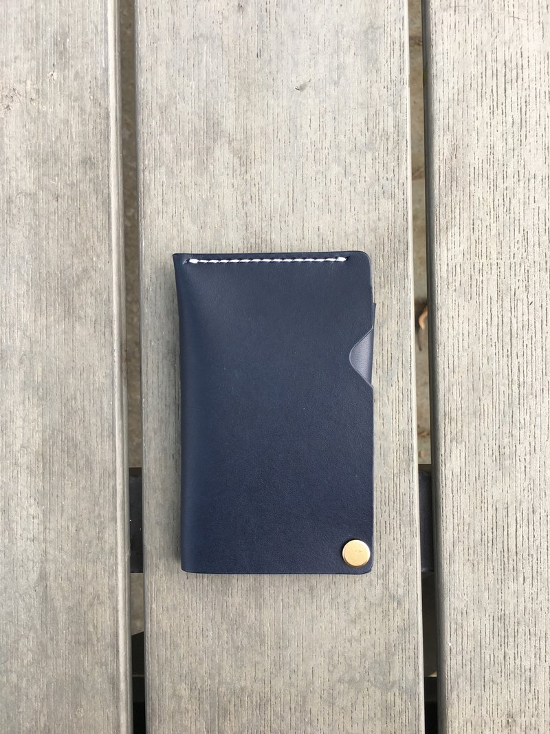 纯手工制作 / 植鞣绅士名片夹 / 海军蓝 - 名片夹/名片盒 - 真皮 蓝色