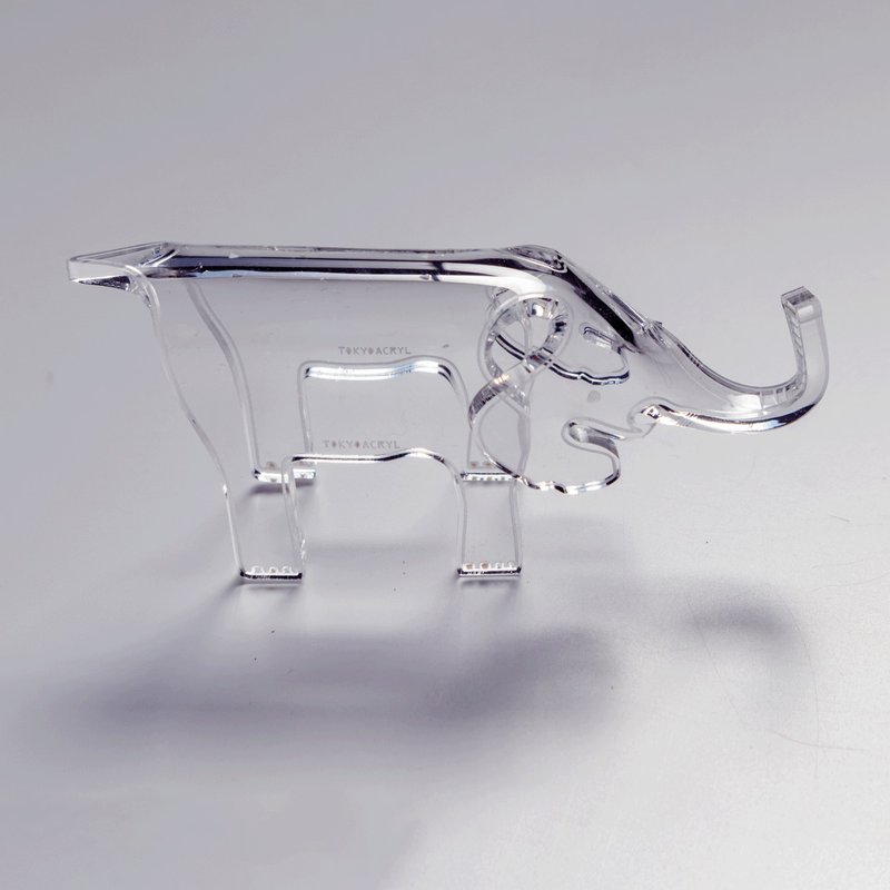 【動画有】ゾウ/透明などうぶつ製作キット / 上級編 - 其他 - 压克力 透明