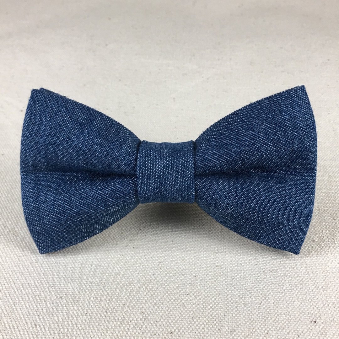 Mr.Tie 手工缝制领结 Hand Made Bow Tie 编号104 - 领带/领带夹 - 棉 蓝色