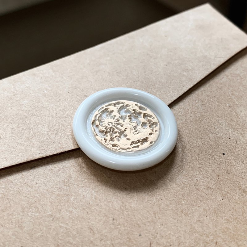 封蜡章 月光集 - 印章/印台 - 铜/黄铜 白色