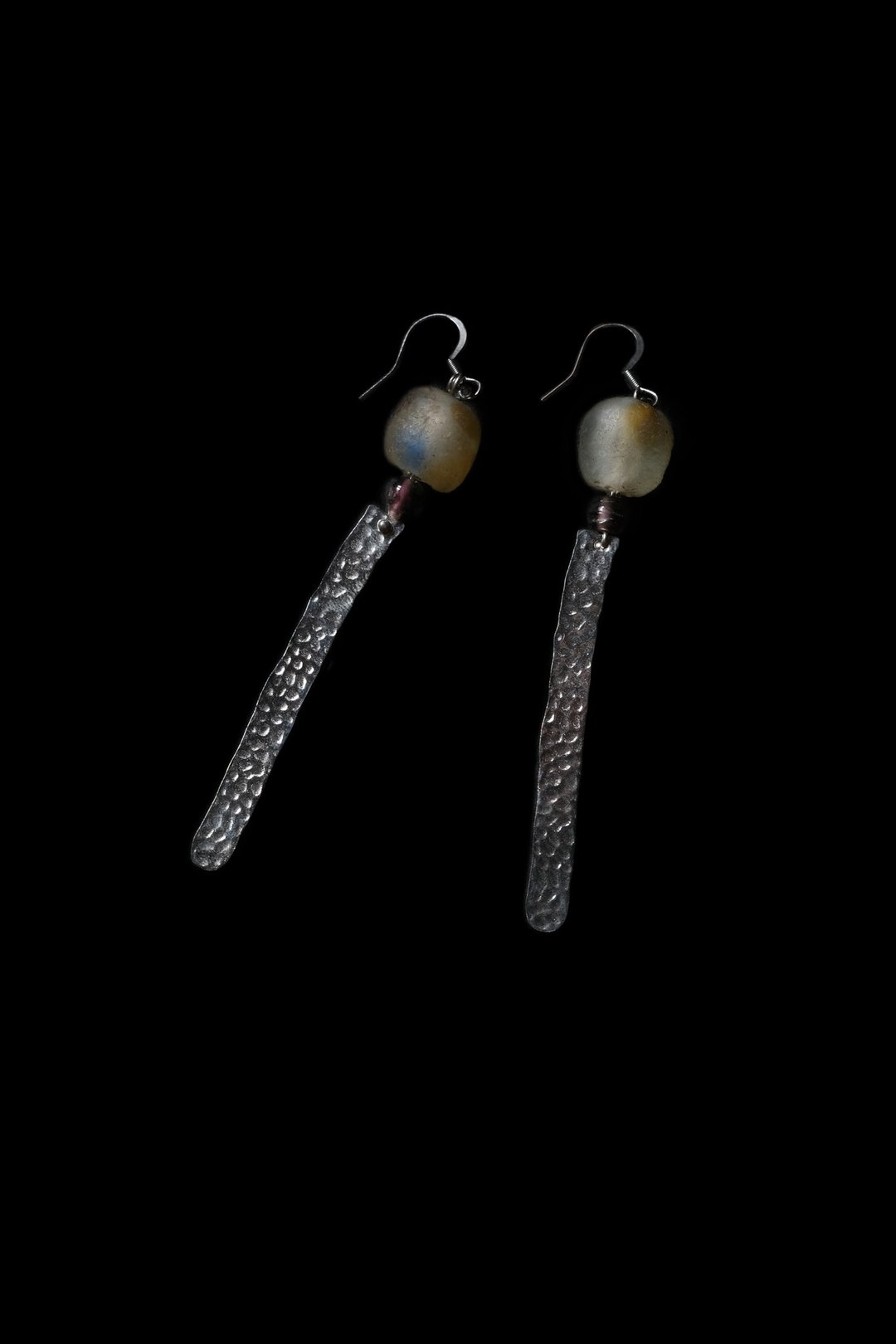 Long Bijoux Mmxxiii Flat Bar Crotalia  / 水波银河垂坠式耳环 - 耳环/耳夹 - 玻璃 
