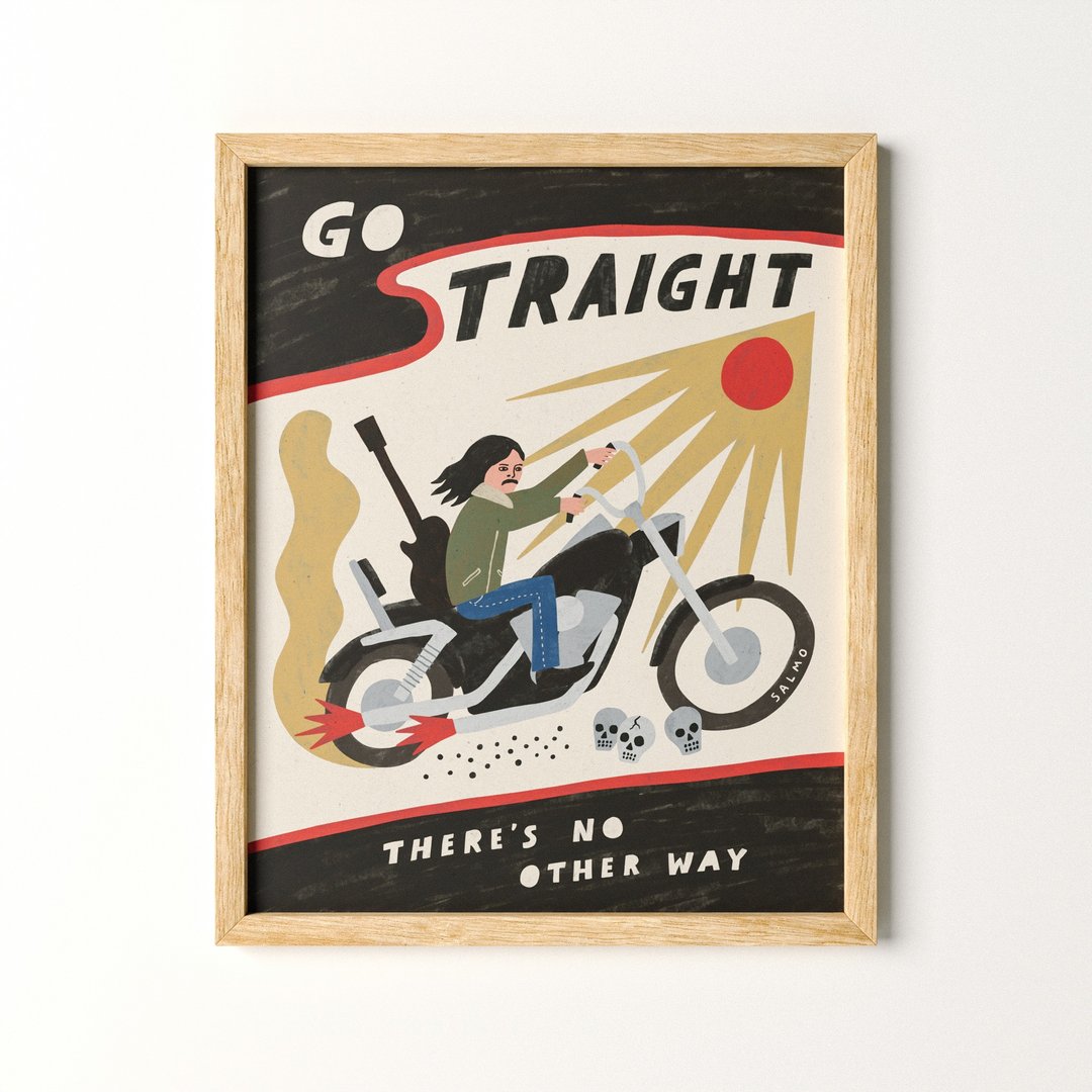 Go Straight 直走 - 印刷画/挂画/海报 - 海报/装饰画/版画 - 纸 黑色