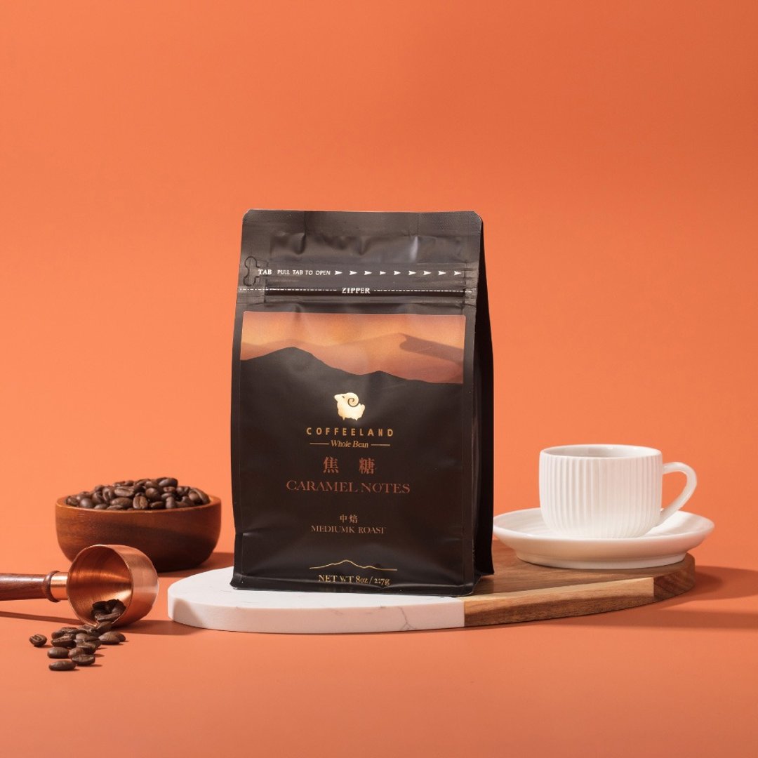 COFFEELAND | 焦糖 - 咖啡豆金典风味(中焙)(半磅227公克/包) - 咖啡 - 新鲜食材 蓝色