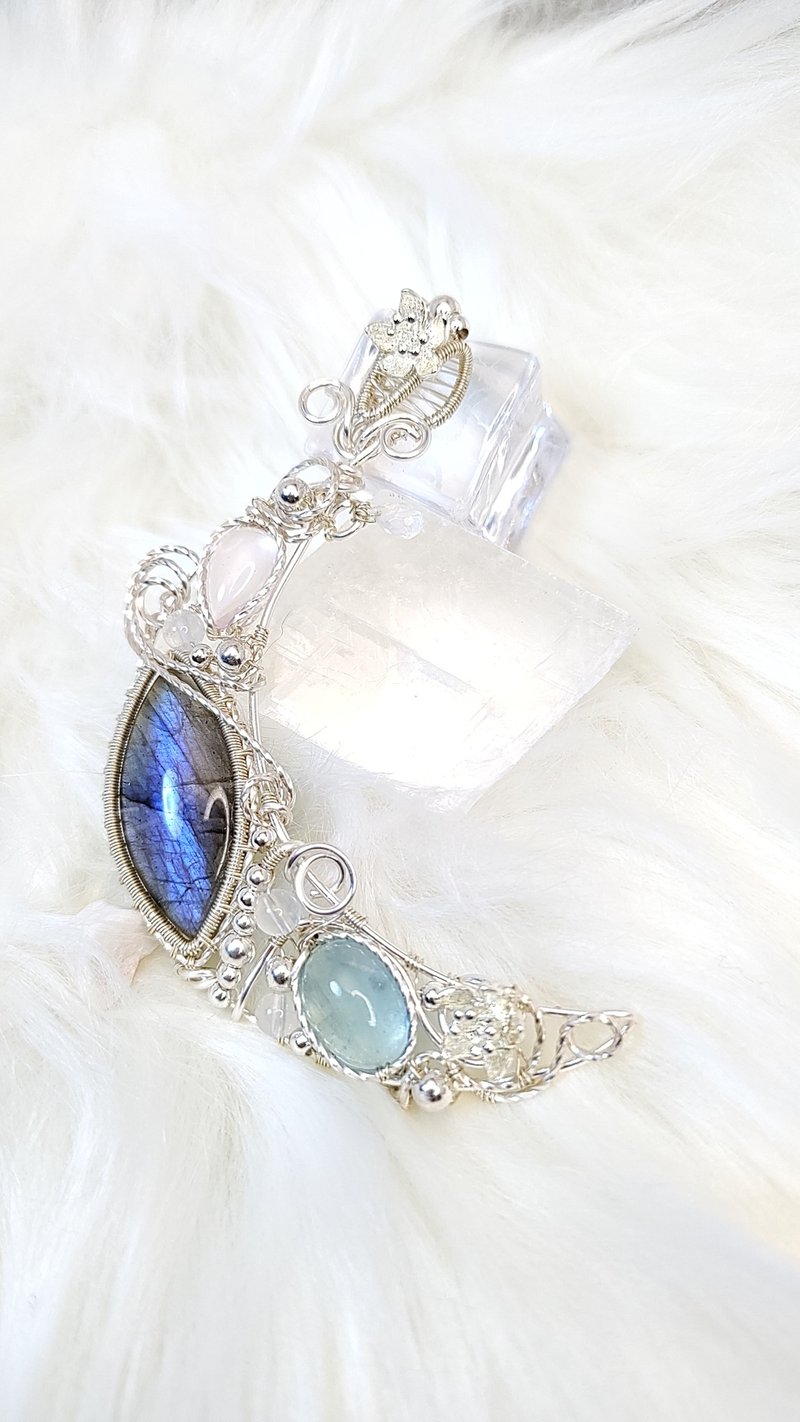 缠绕饰品 梦幻之月 吊坠 FantasyMoon Pendant WireCraft - 项链 - 水晶 