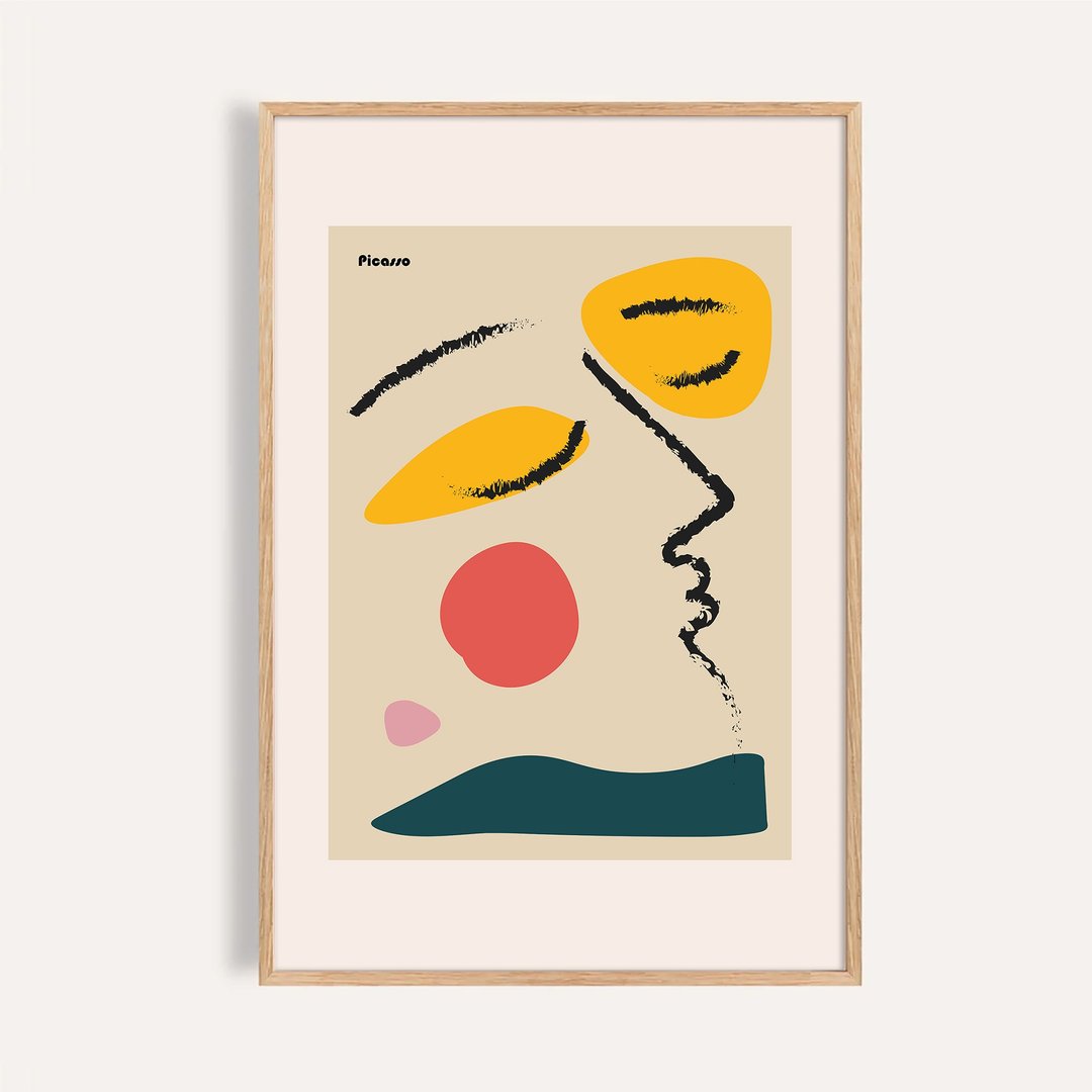 抽象之吻 Abstract Kiss / 毕卡索风格 人物挂画 画芯 海报 - 海报/装饰画/版画 - 纸 