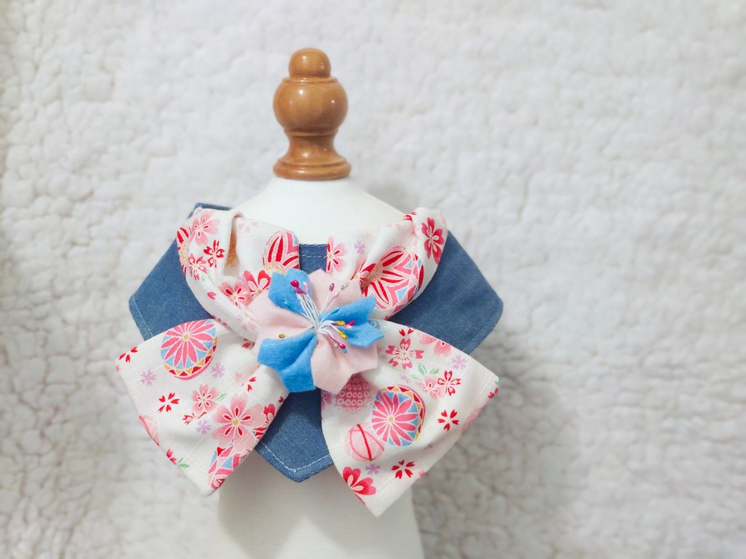 Sakura 和风 樱花 造型颈饰 颈项 collar - 衣/帽 - 棉 粉红色