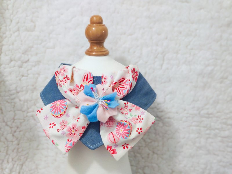 Sakura 和风 樱花 造型颈饰 颈项 collar - 衣/帽 - 棉．麻 粉红色