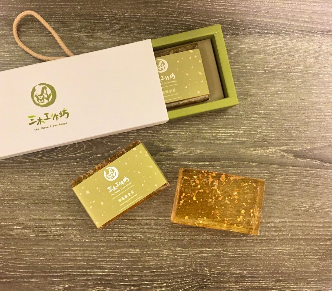 2入 胺基酸洁颜 玫瑰天竺葵金箔皂 礼盒 (140g*2) - 肥皂/手工皂 - 其他材质 