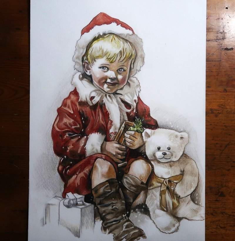 1.人物画(上架作品)  2.肖像画、人物画  3.缩时摄影 - 订制画像 - 纸 红色