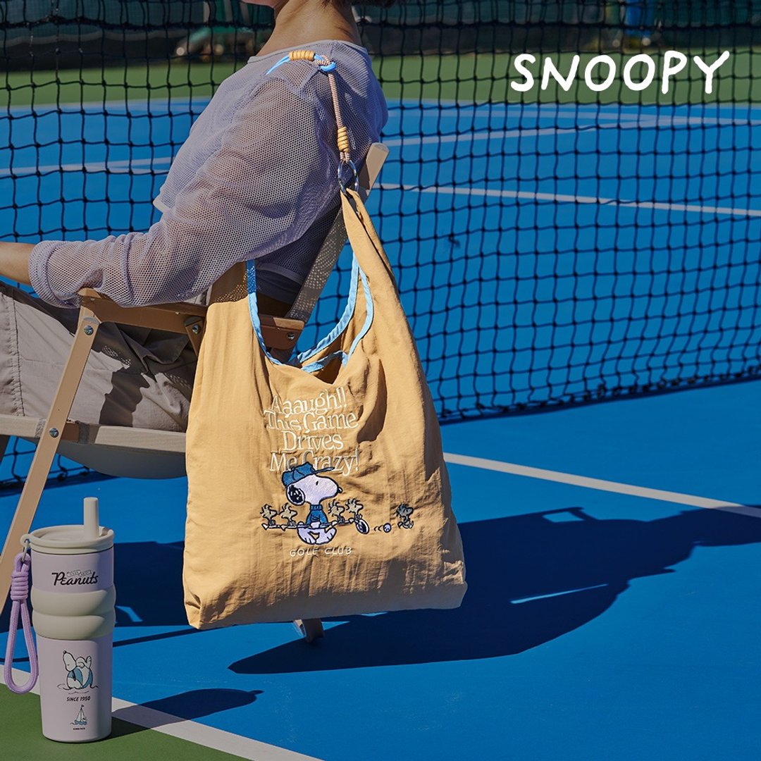 Snoopy 史努比 悠游多功能可折叠手提袋 - 侧背包/斜挎包 - 聚酯纤维 