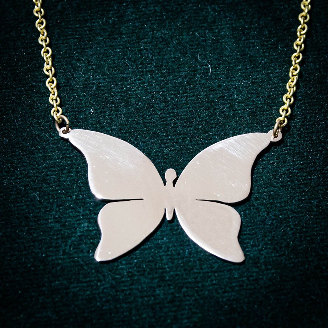 Butterfly necklace - 项链 - 铜/黄铜 金色