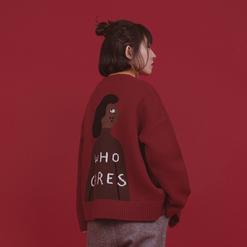 odd maker黑人毛衣外套 - 女装针织衫/毛衣 - 其他材质 