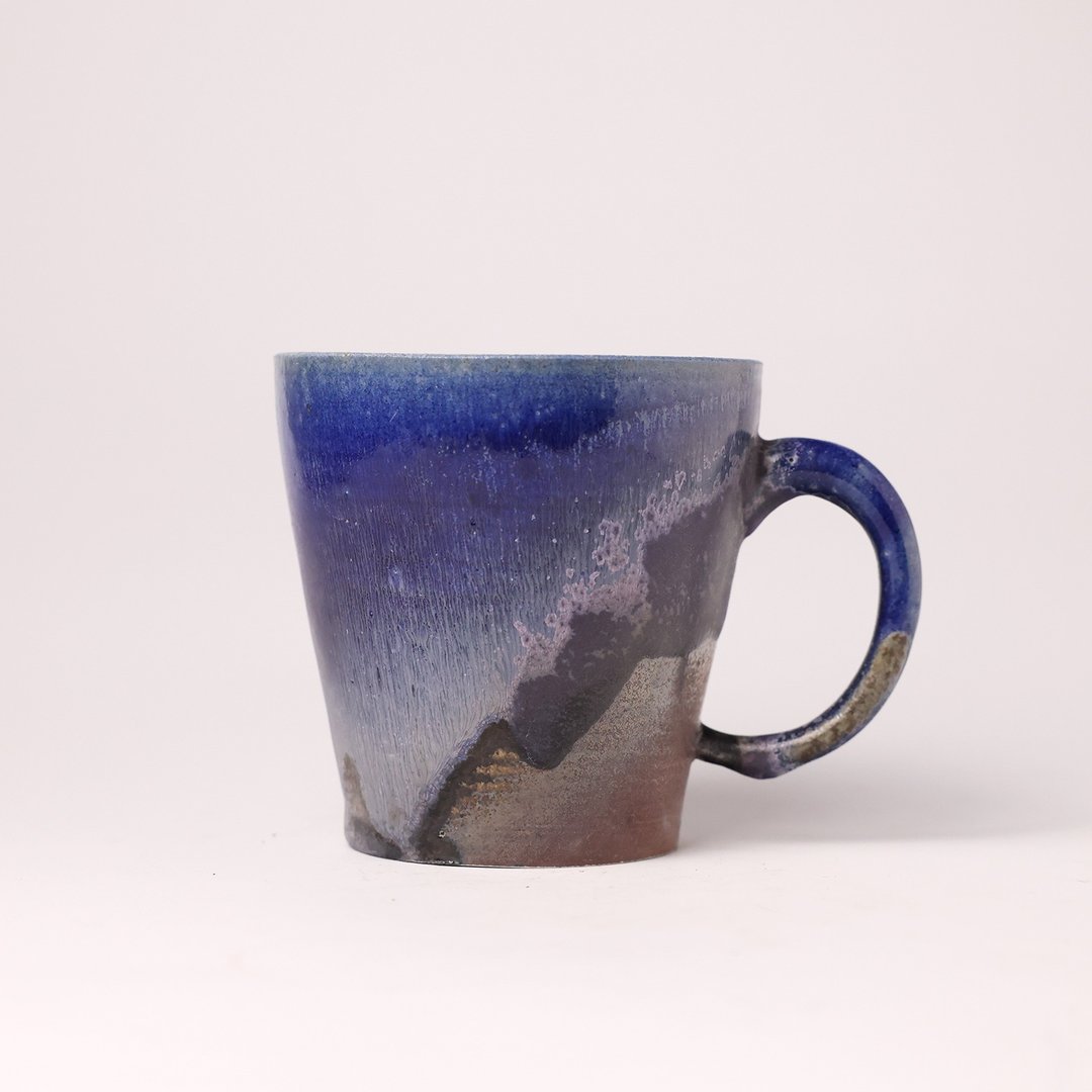 明芽窑 | 柴烧蓝夜星空咖啡杯 (瓷) 把杯 陶杯 杯子 马克杯 搜藏 H6 - 咖啡杯/马克杯 - 陶 