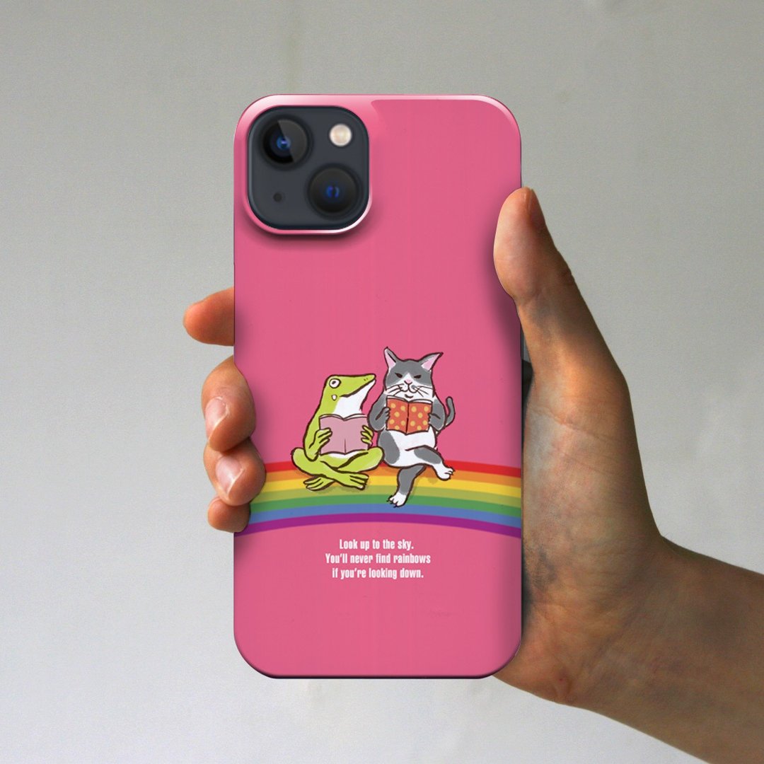 On the Rainbow Smartphone Case Pink - 手机壳/手机套 - 塑料 粉红色