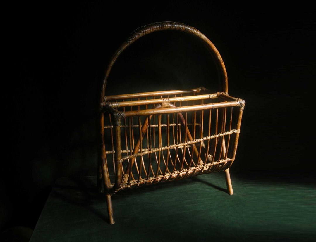 【老时光 OLD-TIME】早期老台湾藤编二手书报架*仅寄邮局* - 收纳用品 - 其他材质 