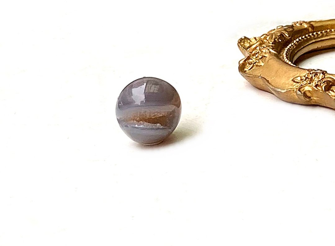 天然迷你可爱玛瑙开口笑小球20mm能量石 天然石 家居 办公室 摆件 - 其他 - 玉石 多色