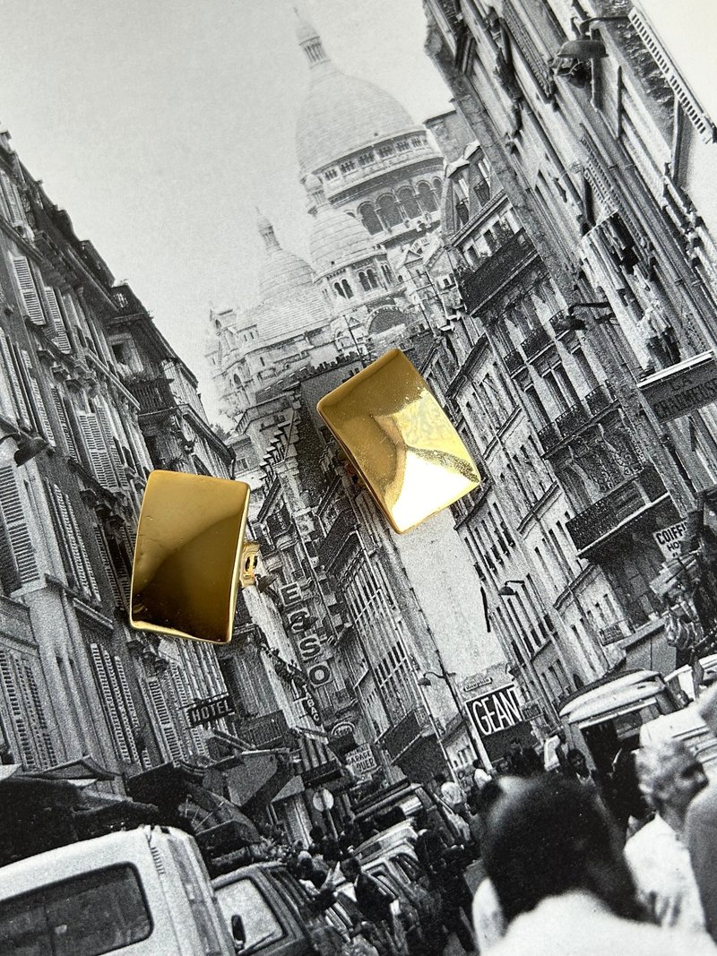 复古金属夹式耳环 #16 - 耳环/耳夹 - 其他金属 金色