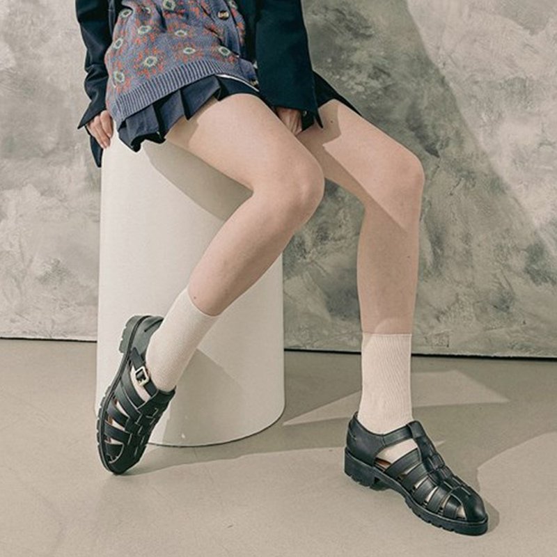 PRE-ORDER 韓國人手製 MACMOC Emma 涼鞋 BLACK - 女款牛津鞋/乐福鞋 - 其他材质 白色