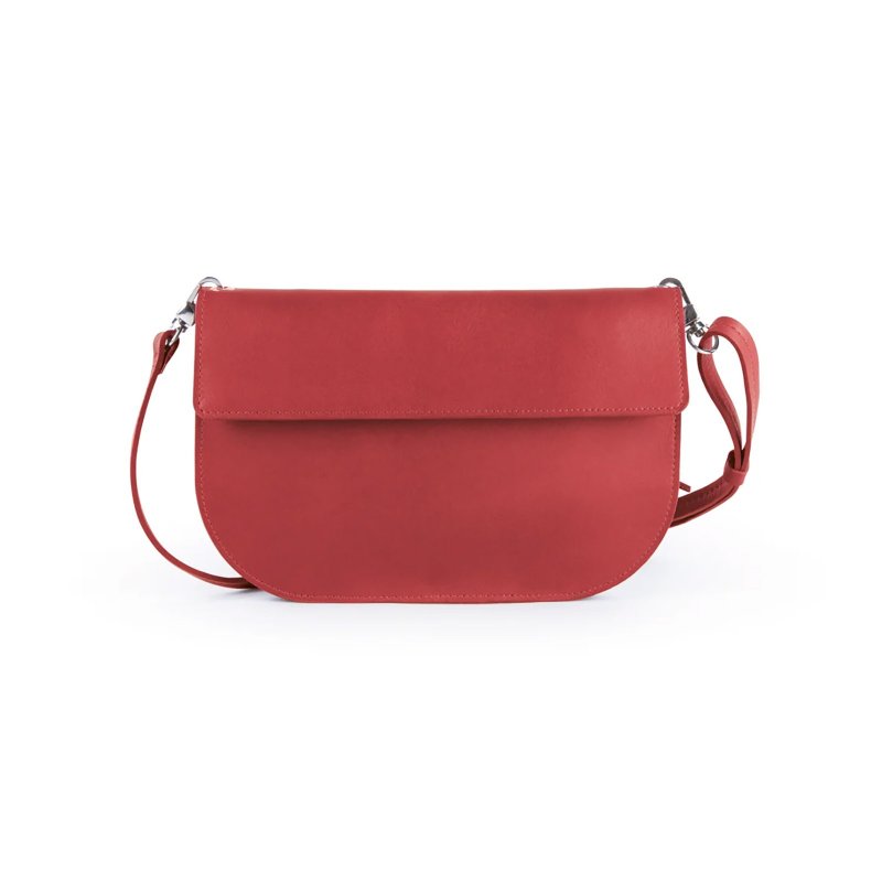 德国harolds植鞣皮革翻折手拿包/侧背包/斜背包/红色 - 手拿包 - 真皮 红色